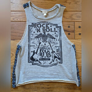 Daytrip Beige Rock N Roll Tank Top